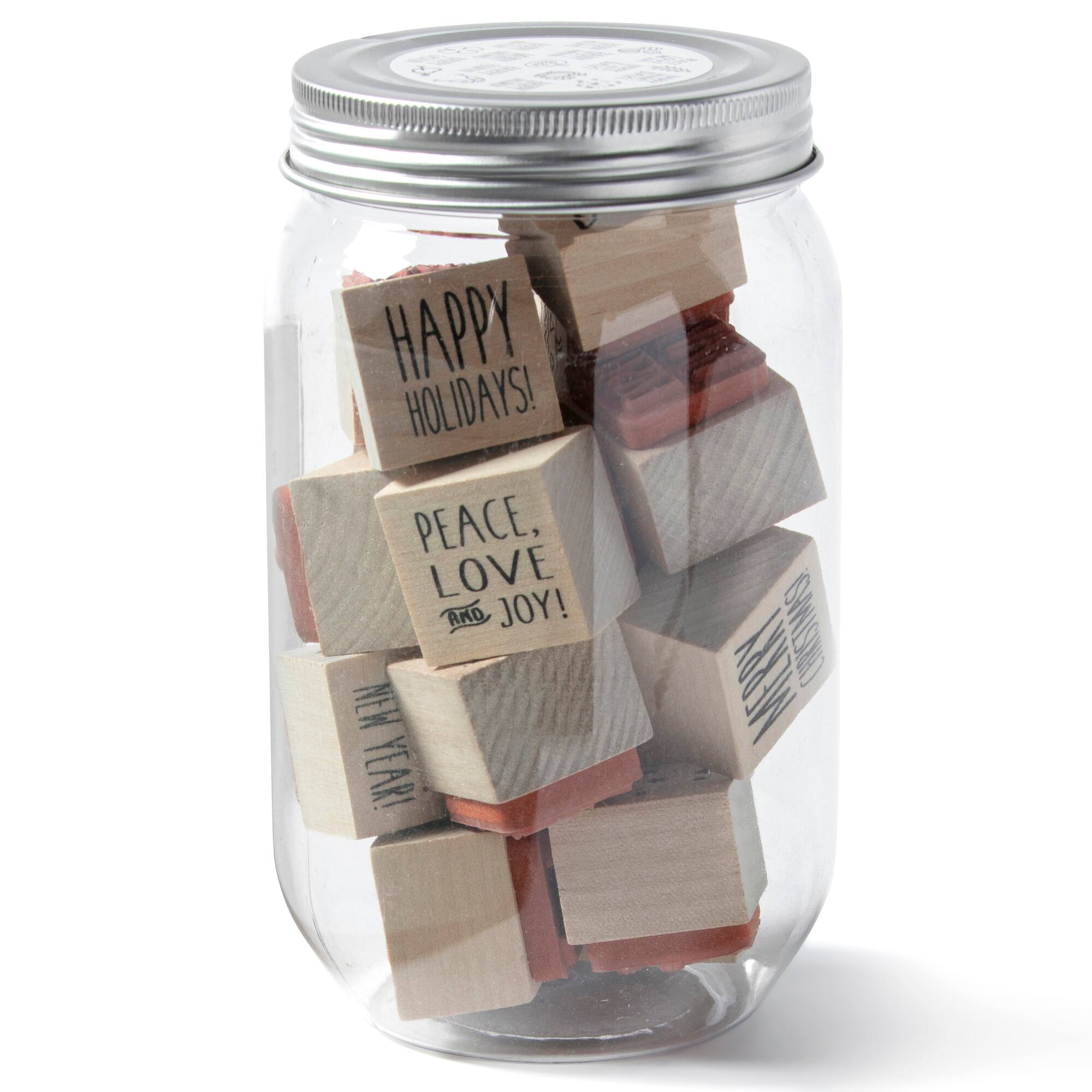 All Holiday Jar of Wood Stamps by Recollections™